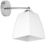 Nowoczesny kinkiet ścienny ze szklanym kloszem 1xE27