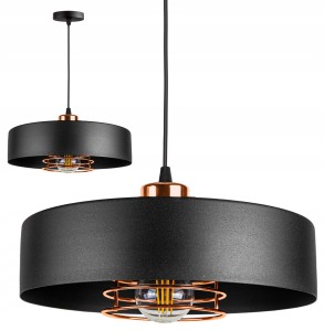 Metalowa lampa sufitowa Loft Edison Miedź