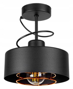 Metalowa lampa sufitowa Loft Edison Miedź/Chrom