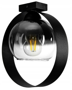 Metalowa lampa sufitowa w stylu loft ze szklanymi kloszami 1xE27