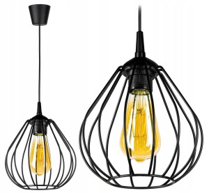 Sufitowa lampa wisząca druciana Loft