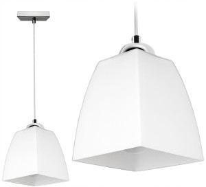 Nowoczesna lampa sufitowa ze szklanym kloszem 1xE27