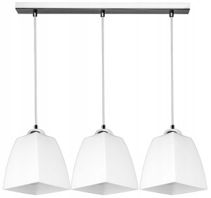 Nowoczesna lampa sufitowa ze szklanym kloszem 3xE27