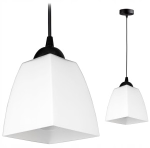 Nowoczesna lampa sufitowa ze szklanym kloszem 1xE27