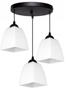 Nowoczesna lampa sufitowa ze szklanymi kloszami 3xE27