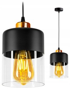 Modna szklana lampa sufitowa 1xE27