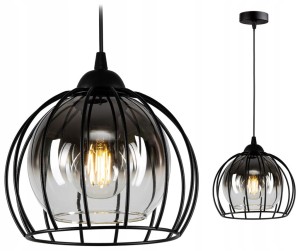 Szklana lampa sufitowa kula 1xE27