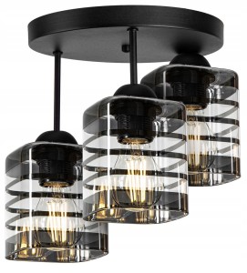 Szklana lampa sufitowa 3xE27 