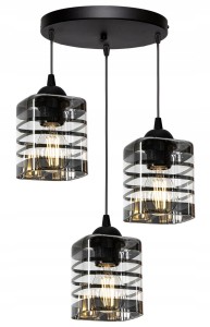 Szklana lampa sufitowa 3xE27