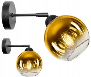 Nowoczesny szklany kinkiet ścienny KULA 1xE27