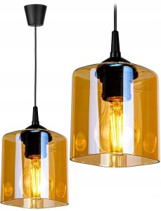 Modna szklana lampa sufitowa 1xE27