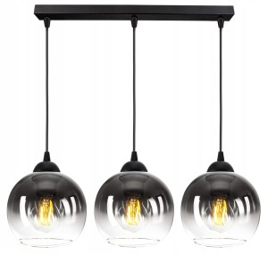 Szklana lampa wisząca KULE 3xE27