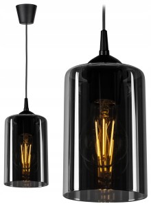 Modna szklana lampa sufitowa 1xE27 