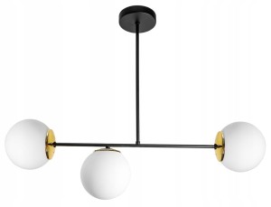 Nowoczesna sufitowa szklana lampa KULE 3xE27 