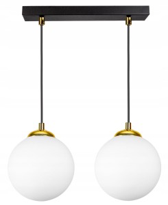 Szklana lampa sufitowa KULE 2xE27