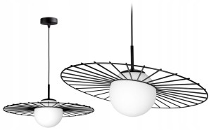 Modernistyczna lampa sufitowa z ozdobnym kloszem 1xE27