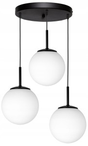 Lampa wisząca szklana KULE 3xE27
