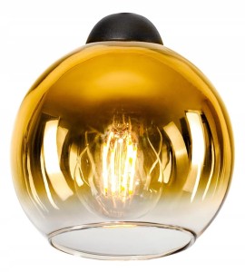 Szklany klosz kula złota cieniowana