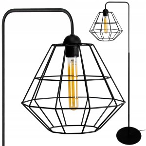 Stylowa druciana lampa podłogowa LOFT EDISON