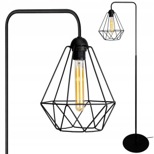 Stylowa druciana lampa podłogowa LOFT EDISON
