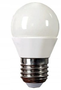  Żarówka kulka LED E27 7W = 55W Ciepła