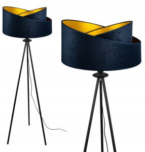 Lampa podłogowa z welurowym abażurem 45cm