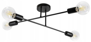 Stylowa metalowa lampa sufitowa w stylu loft 4xE27