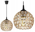 SZKLANA LAMPA WISZĄCA SUFITOWA KULA 1xE27