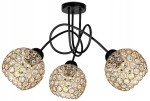 SZKLANA LAMPA WISZĄCA SUFITOWA KULA 3xE27 
