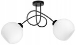 SZKLANA LAMPA WISZĄCA SUFITOWA KULA 2xE27 