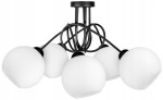 SZKLANA LAMPA WISZĄCA SUFITOWA KULA 5xE27 