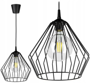 Druciana lampa sufitowa brylant LOFT EDISON1xE27