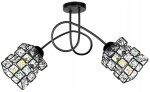 Lampa wisząca z kloszami z kryształkami 2xE27