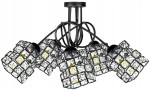 Lampa wisząca z kloszami z kryształkami 5xE27