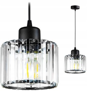 Lampa sufitowa z kryształkami 1xE27