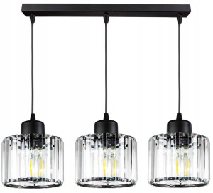Lampa sufitowa z kryształkami 3xE27