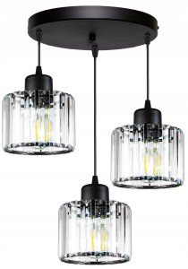 Lampa sufitowa z kryształkami 3xE27