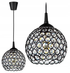 Modna szklana lampa sufitowa kula kryształ 1xE27
