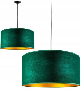 Lampa wisząca z welurowym abażurem 1xE27