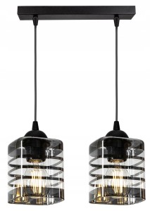 Szklana lampa sufitowa 2xE27