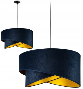 Lampa wisząca z welurowym abażurem 1xE27 