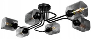 Szklana lampa sufitowa EDISON 6xE27