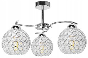 Chromowa lampa sufitowa kule 3xE27