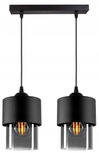 Szklana lampa sufitowa 2xE27