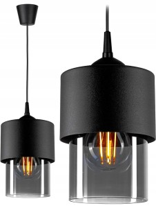 Modna szklana lampa sufitowa 1xE27