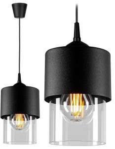 Modna szklana lampa sufitowa 1xE27