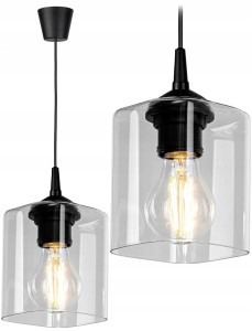 Modna szklana lampa sufitowa 1xE27