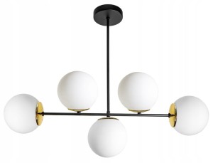 Nowoczesna sufitowa szklana lampa KULE 5xE27