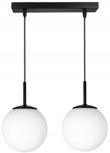 Szklana lampa sufitowa KULE 2xE27 