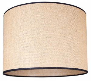 Jutowy abażur BOHO 20cm z czarną lamówką